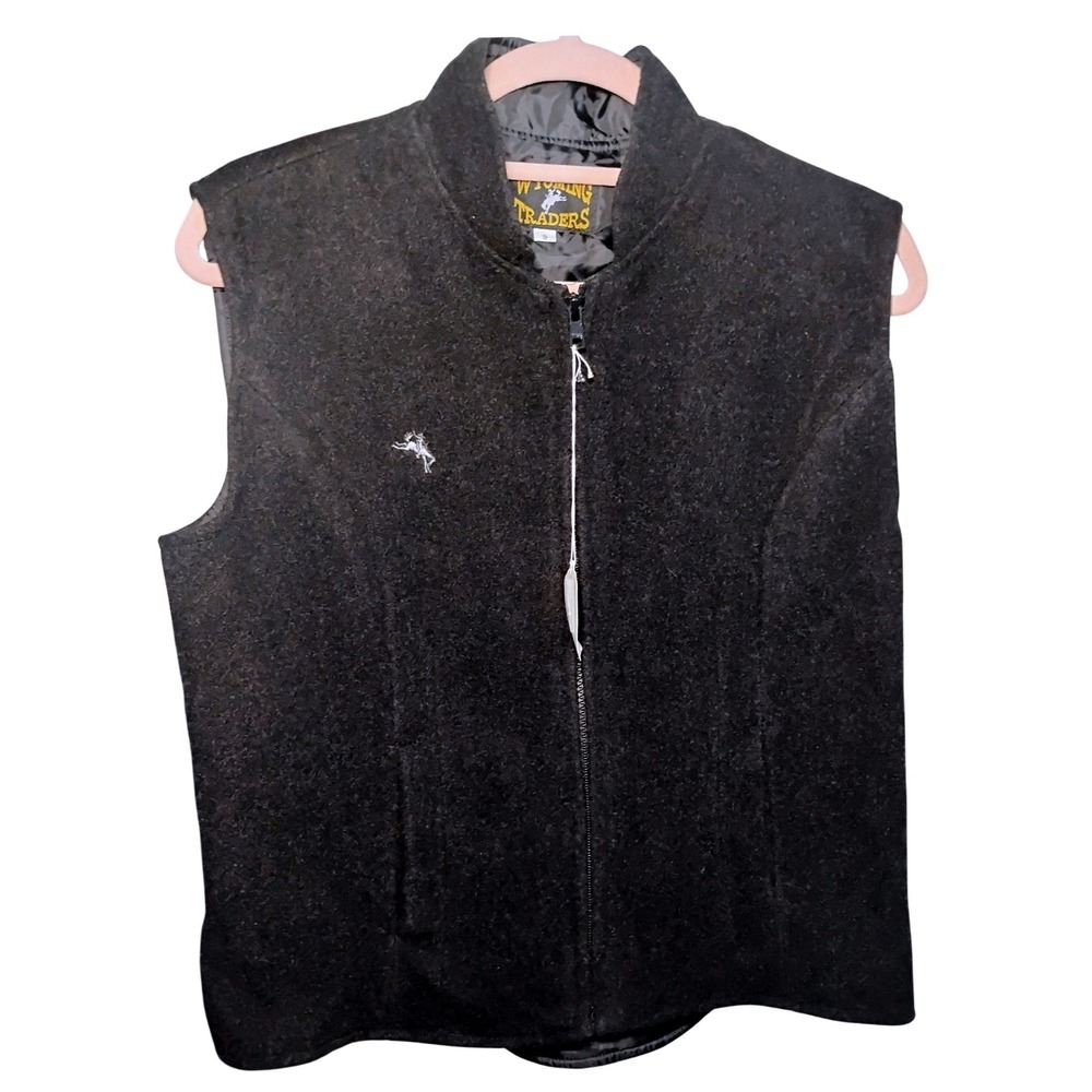Wyoming Traders Womens Wool Vest Small Black Western Riding NWT USA‎
